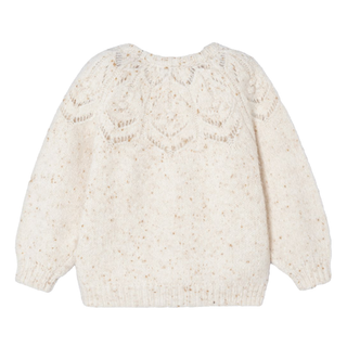 Knit Textured Beige Sweater - SofiaMila