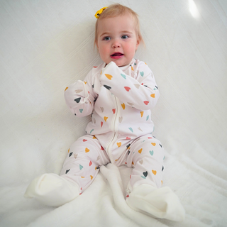 Organic Cotton Convertible Pajama Hearts