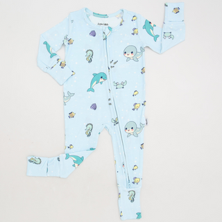 Organic Bamboo Viscose Convertible Pajama Ocean