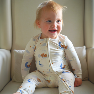 Organic Bamboo Viscose Convertible Pajama Teddy On The Moon