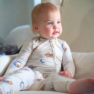 Organic Bamboo Viscose Convertible Pajama Teddy On The Moon