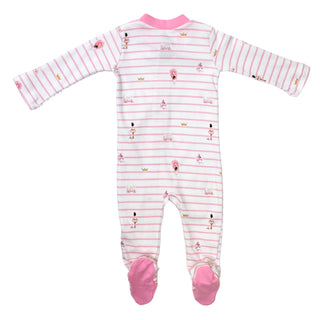 Organic Cotton Baby Zippered Footie Ballet Print