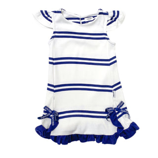 Organic Cotton Navy Striped Dress For Babies and Kids