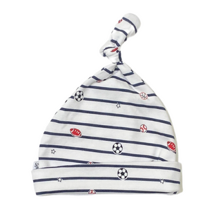 Organic Cotton Newborn Hat Sports Print